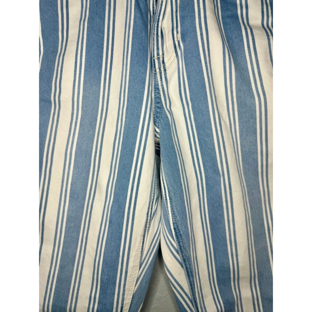 Women's American Eagle Blue & White Striped Jeans Size 4 - Picture 3 of 7